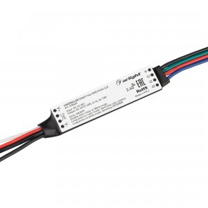 Миниатюрный контроллер для RGB светодиодной ленты (ШИМ) «SMART-K46-RGB-PUSH-SUF»