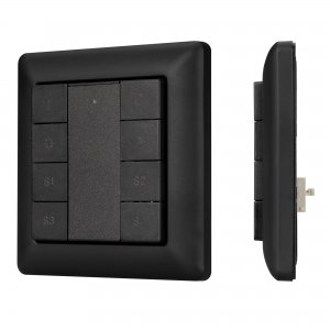 Встраиваемая кнопочная пластиковая панель «INTELLIGENT DALI-223-1G-4S-IN-BLACK»