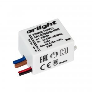 2.8Вт Источник тока для светильников и мощных светодиодов IP20 «ARJ-KE08350-MINI»