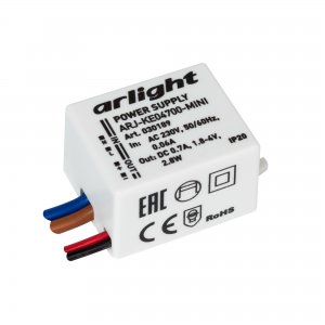2.8Вт Источник тока для светильников и мощных светодиодов IP20 «ARJ-KE04700-MINI»