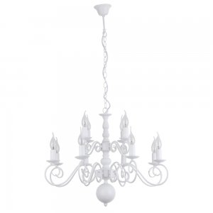 Белая люстра со свечами «Isabel»