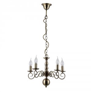 Подвесная люстра со свечами цвета античной бронзы «Isabel»