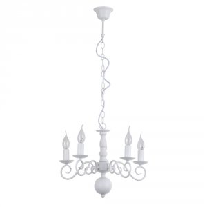 Белая подвесная люстра со свечами «Isabel»