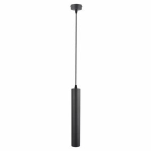 Чёрный металлический подвесной светильник цилиндр «Ridge»