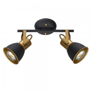 Чёрно-золотой потолочный светильник с поворотными плафонами «Jovi»