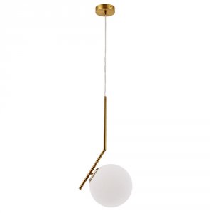 Подвесной светильник с плафоном шар 20см бронза/белый «Bolla-Unica»