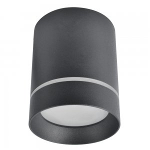 Чёрный накладной потолочный светильник цилиндр 9Вт 3000К «ELLE»