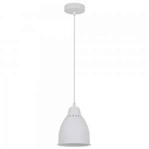 Белый купольный подвесной светильник «Braccio»