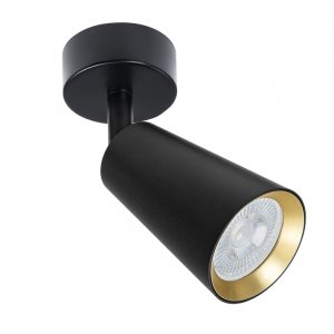 чёрно-золотой накладной поворотный светильник «CINTURA»