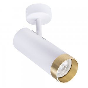 Бело-золотистый накладной поворотный светильник «TOPIC»