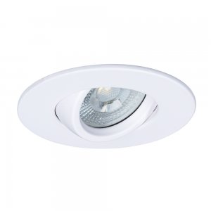 Белый встраиваемый круглый поворотный светильник с влагозащитой «GIRO»