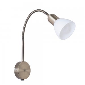 Настенный светильник с гибкой арматурой цвета бронзы «Falena»