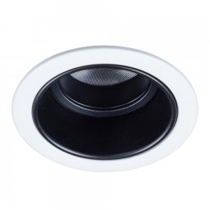 Чёрно-белый встраиваемый круглый поворотный светильник 7Вт 4000К «SCROLL»