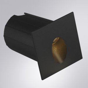 Чёрный уличный встраиваемый светильник для подсветки пола/ступеней «PIAZZA»