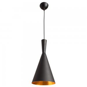 Чёрный подвесной светильник конус «Cappello»
