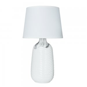 Керамическая настольная лампа с абажуром, белая «Shaula»