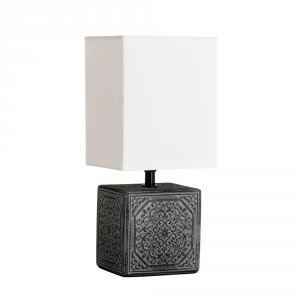 Керамическая настольная лампа куб «Fiori»