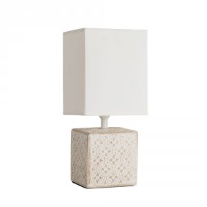 Керамическая настольная лампа куб «Fiori»