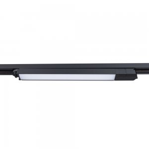 Чёрный длинный однофазный трековый светильник 12Вт 3000К «LINEETTA»