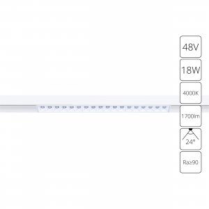 18Вт 4000К белый магнитный линейный трековый светильник «Linea»