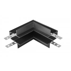 Чёрный угловой коннектор для встраиваемого магнитного шинопровода «Linea-Accessories»