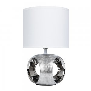 Керамическая настольная лампа с абажуром цилиндр «Zaurak»