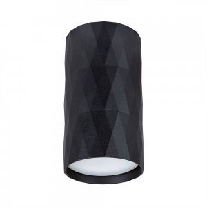 Чёрный накладной потолочный светильник цилиндр «Fang»