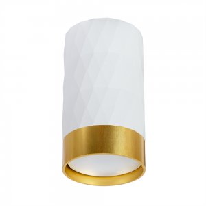 Накладной потолочный светильник цилиндр белый/золотистый «Fang»
