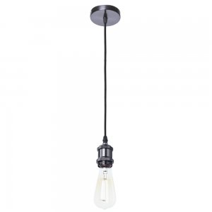 Подвесной светильник с открытой лампой, чёрный хром «Electra»