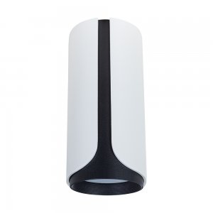 Бело-чёрный накладной потолочный светильник цилиндр «Pino»