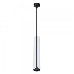 Бело-чёрный подвесной светильник цилиндр «PINO»