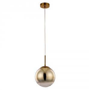 Подвесной светильник шар 20см золотого цвета «Jupiter»