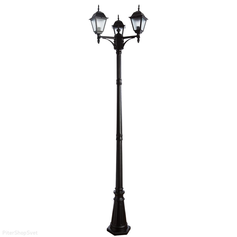 Большой фонарный столб чёрного цвета 2.3м «Bremen» A1017PA-3BK