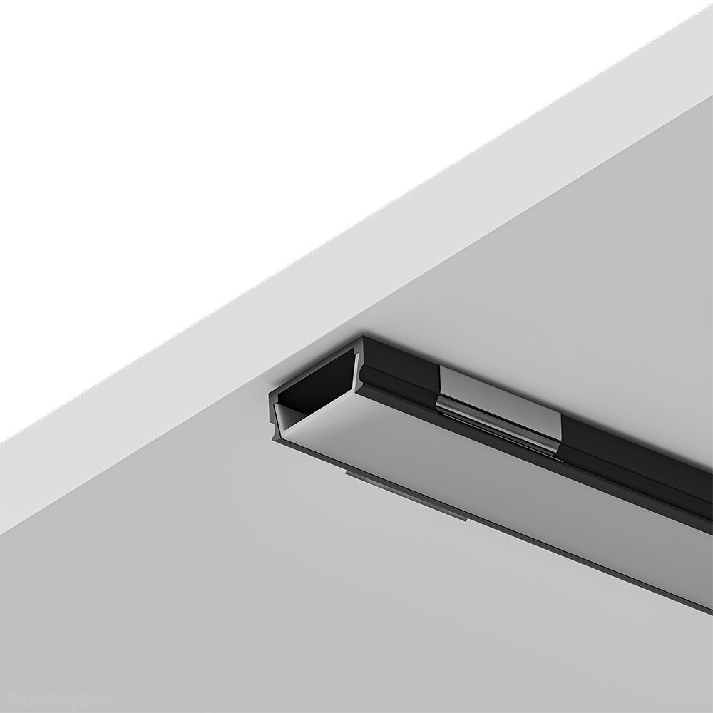 2м чёрный профиль для светодиодной ленты «Surface» A150606S