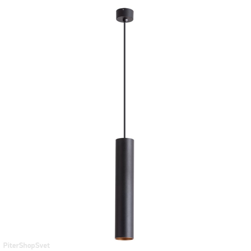 Чёрный подвесной светильник цилиндр «Torre» A1530SP-1BK