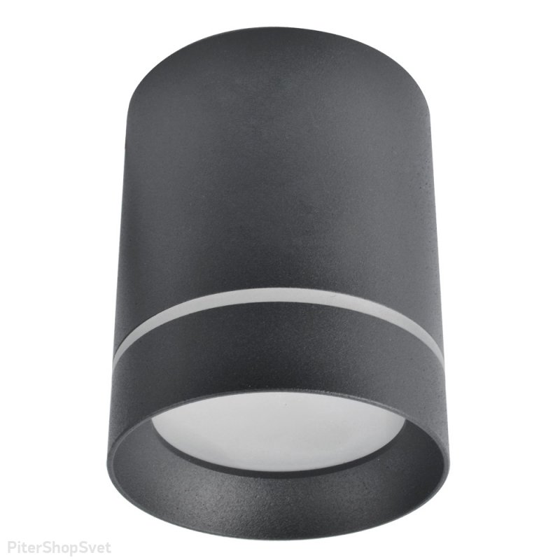 Чёрный накладной потолочный светильник цилиндр 9Вт 3000К «ELLE» A1949PL-1BK
