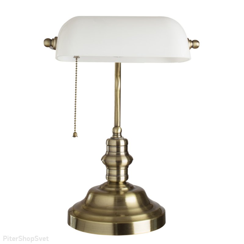 Кабинетная настольная лампа с сонеткой A2493LT-1AB BANKER Arte Lamp