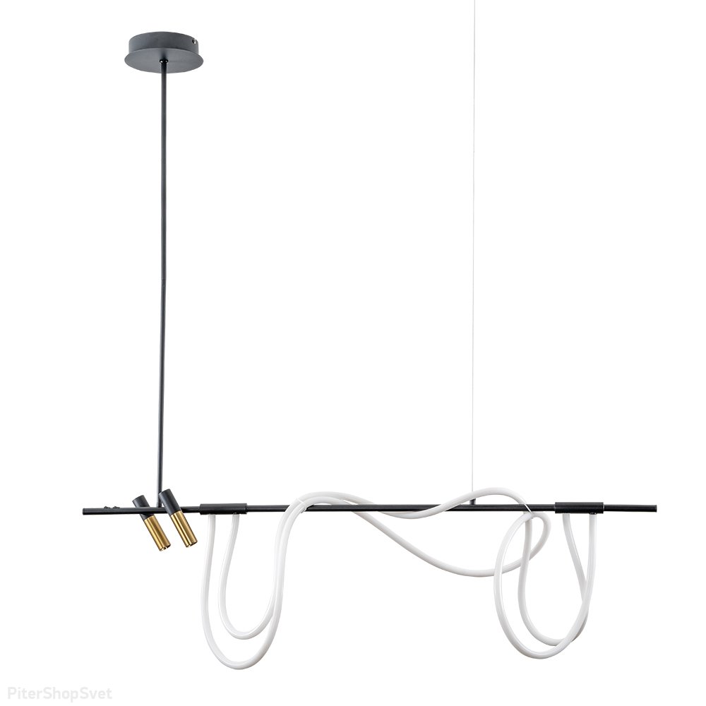 Длинный подвесной светильник гибкий неон со спотами «Klimt» A2850SP-45BK