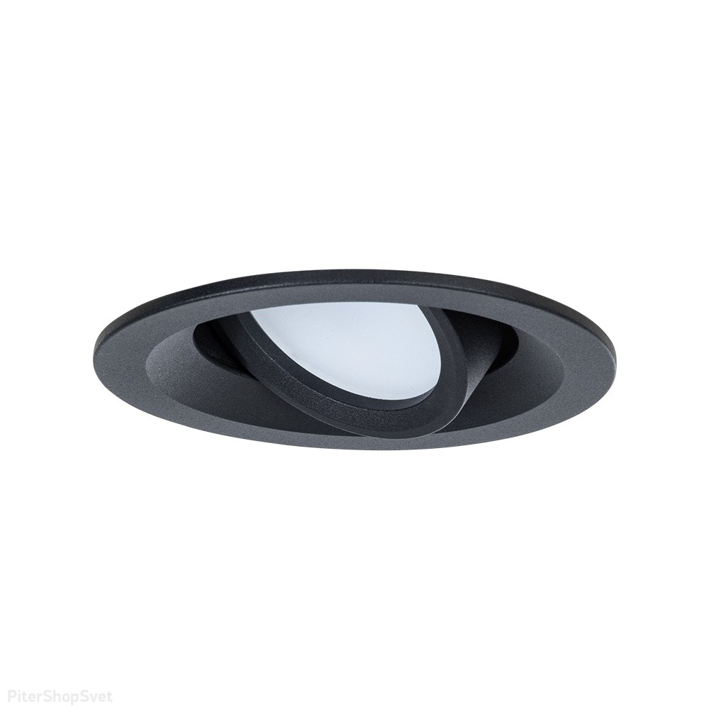 Чёрный встраиваемый круглый поворотный светильник «Mira» A2862PL-1BK