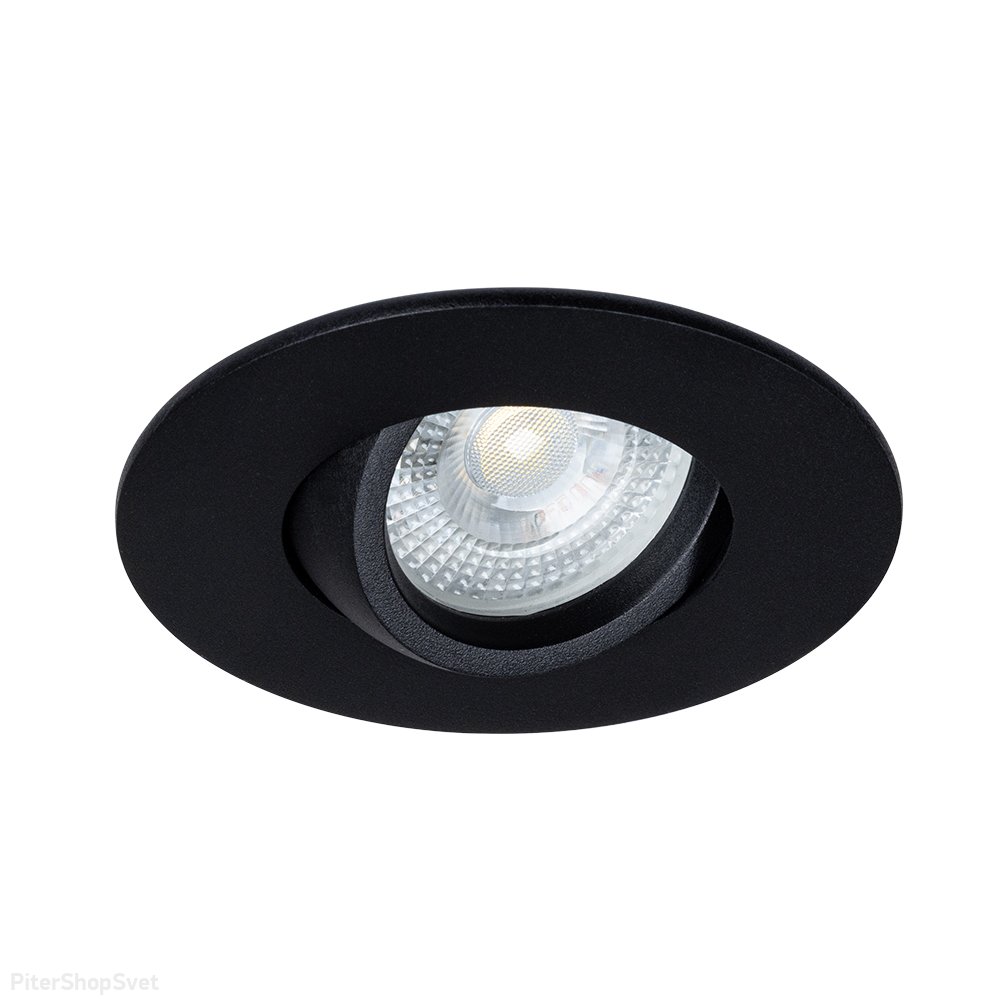 Чёрный встраиваемый круглый поворотный светильник A2867PL-1BK