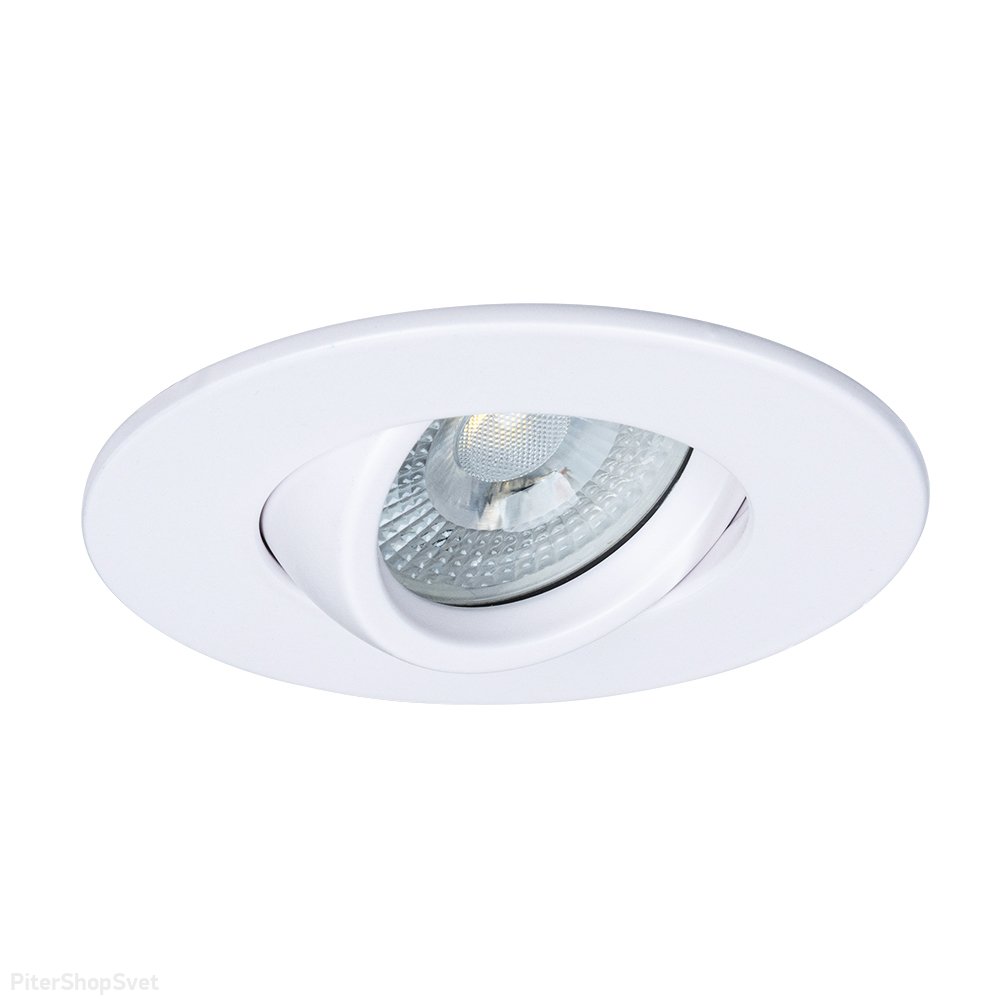 Белый встраиваемый круглый поворотный светильник с влагозащитой «GIRO» A2867PL-1WH