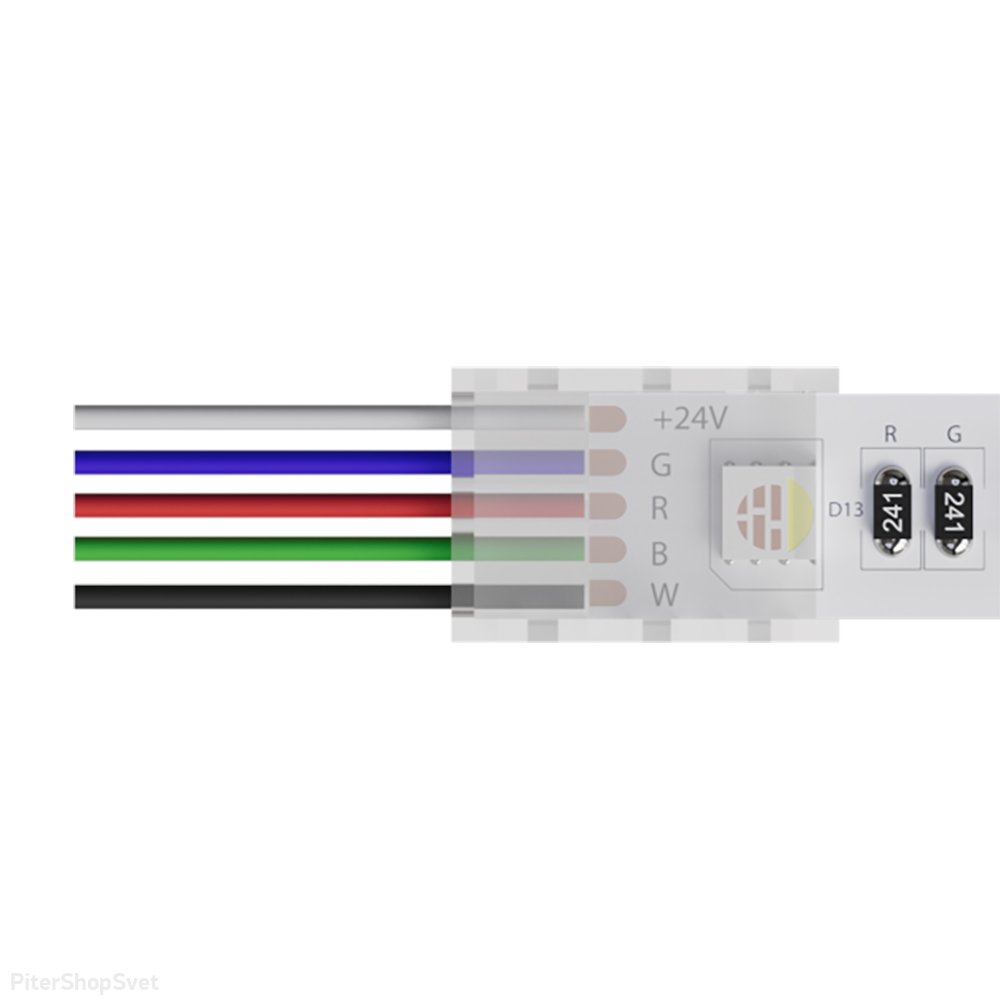 Ввод питания для светодиодной RGBW ленты 12мм «STRIP-ACCESSORIES» A30-12-RGBW