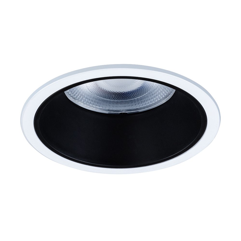 бело-чёрный круглый встраиваемый светильник 15Вт 4000К «CHESS» A3314PL-1WH
