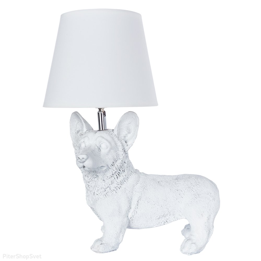 Белая настольная лампа собака Корги «Schedar» A4008LT-1WH
