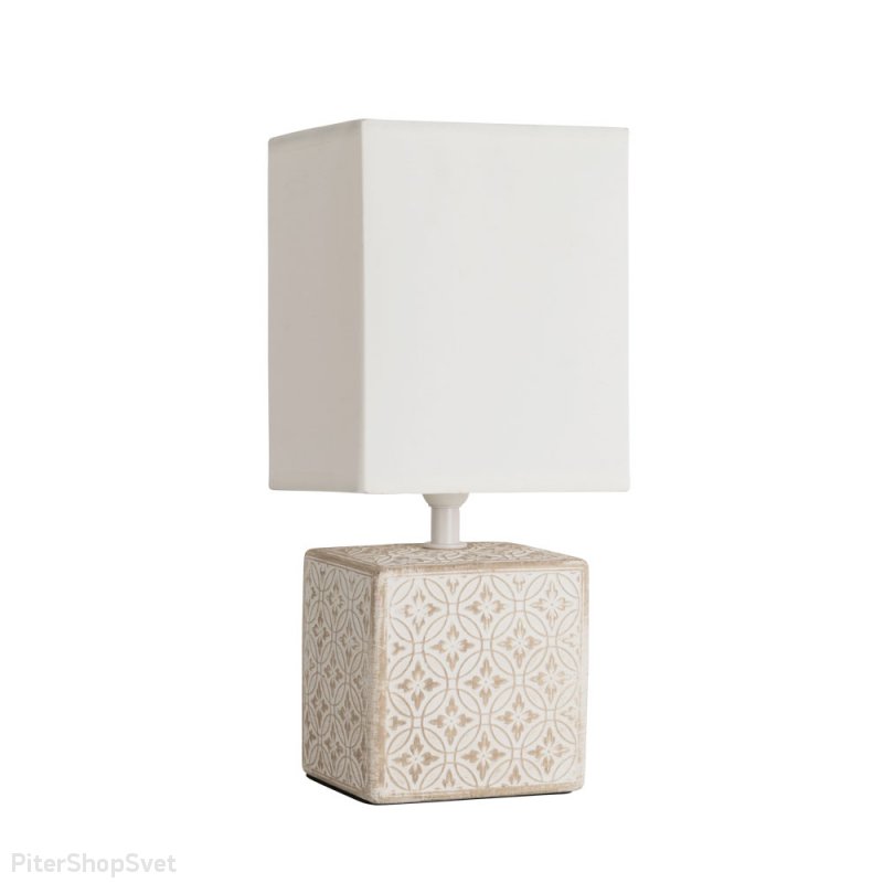 Керамическая настольная лампа куб «Fiori» A4429LT-1WA