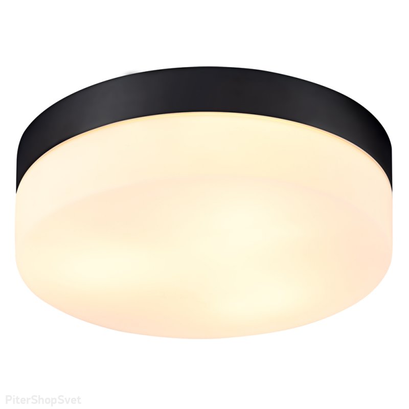 Чёрный круглый светильник с влагозащитой «Aqua-Tablet» A6047PL-3BK