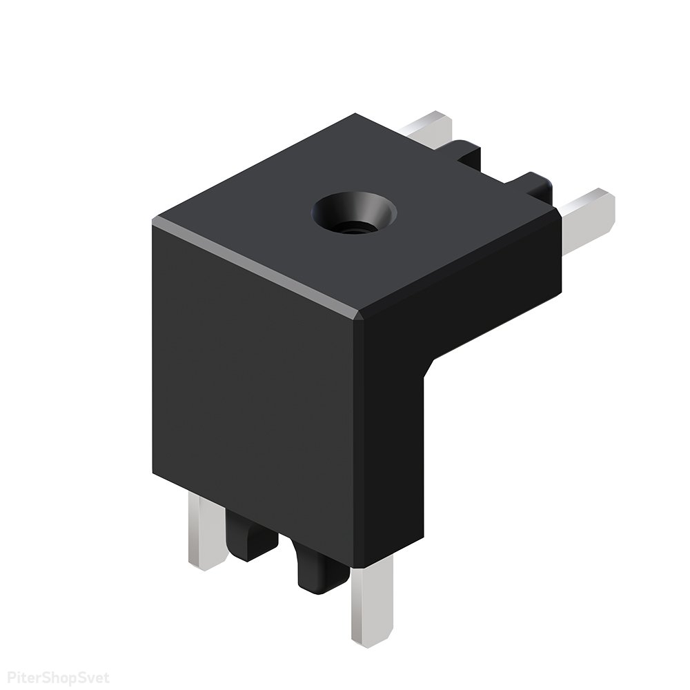 Чёрный угловой соединитель полоток-стена для плоского магнитного шинопровода «RAPID» A613606V
