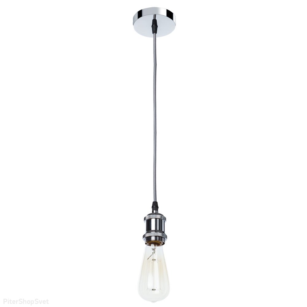 Хромированный подвесной светильник с открытой лампой «Electra» A7002SP-1CC