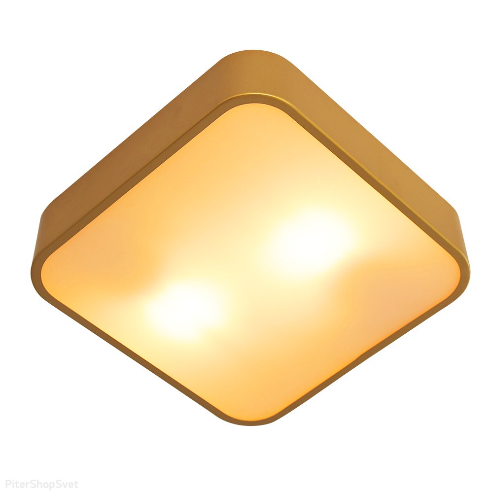 Золотистый квадратный потолочный светильник «Cosmopolitan» A7210PL-2GO
