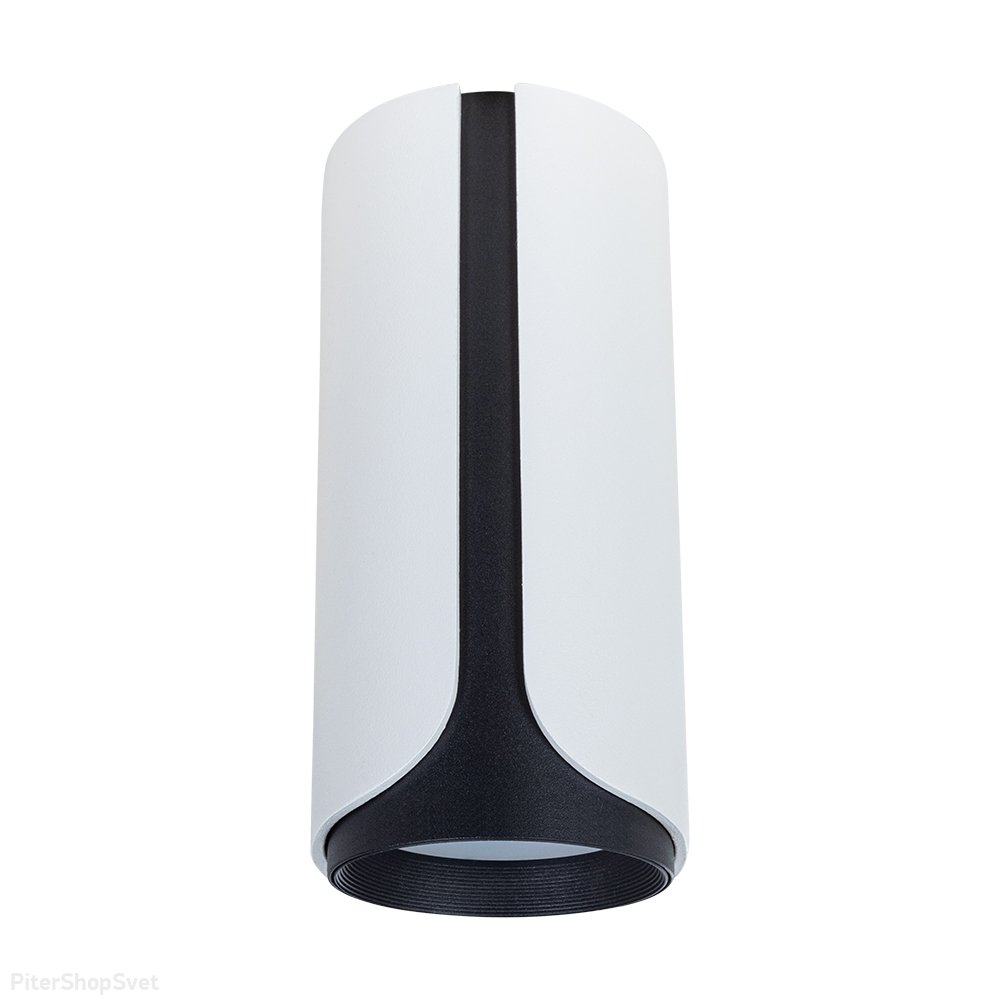 Бело-чёрный накладной потолочный светильник цилиндр «Pino» A7376PL-1WH